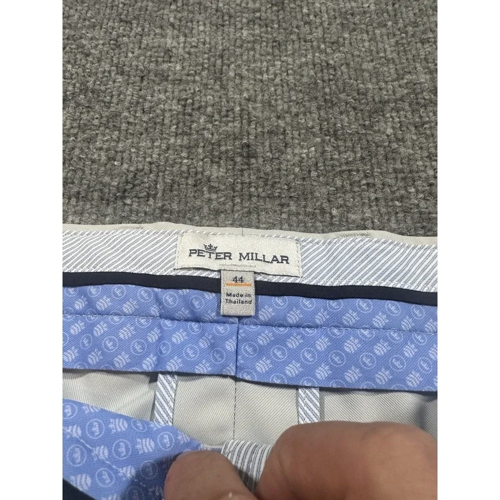 Peter Millar Shorts Mens 44 Khaki Tan Salem Performance Flat Front Golf Chino